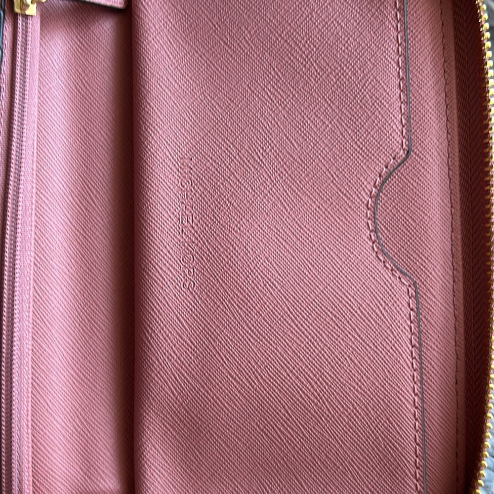 Michael Kors Pink Saffiano Zip-Around Wristlet Wallet - Picture 7 of 11